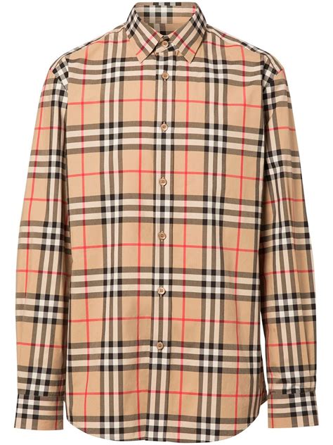 burberry check shirt vintage|burberry check cotton poplin shirt.